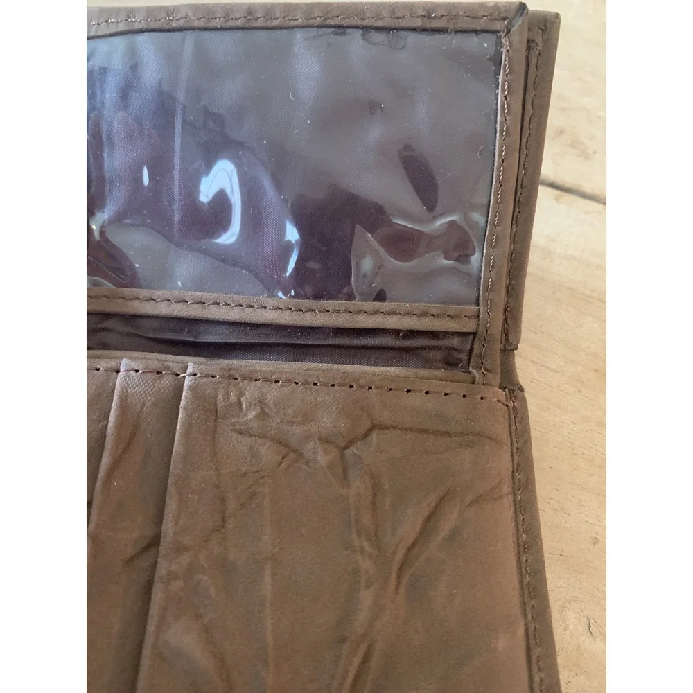 San Francisco Giants Brown Leather Wallet With‎ Concho Trifold Wallet NWOT